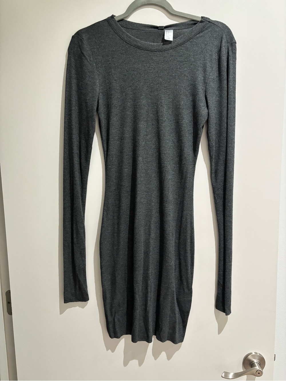 H&M Dark Gray Long Sleeve Slim Fit Dress